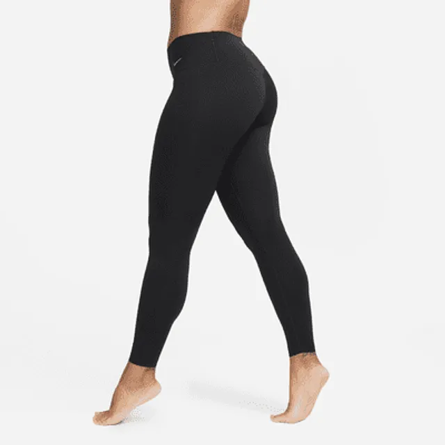 Women's Nike Yoga Luxe 7/8 Leggings S Black Mesh Lace Training Casual  CU6306