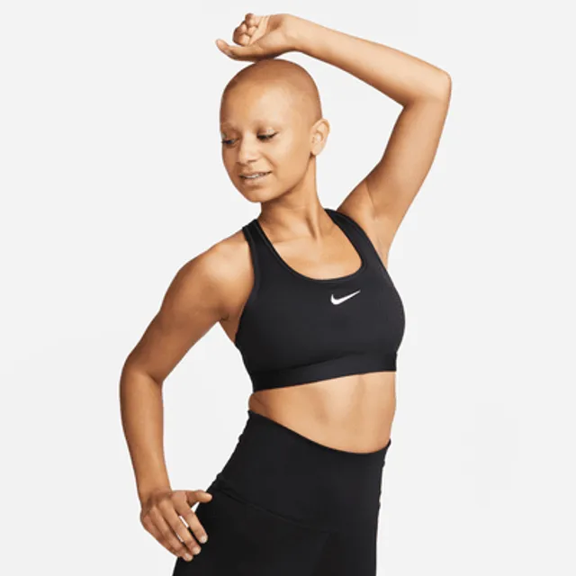 Nike Swoosh Wrap Women's Medium-Support 1-Piece Pad Printed Sports Bra.