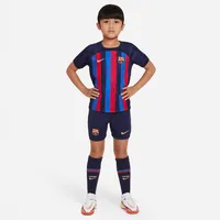 FC Barcelona 2022/23 Home Little Kids' Soccer Kit. Nike.com