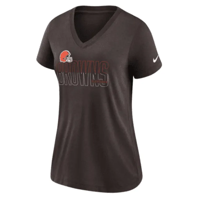 Nike Lockup Split (NFL Las Vegas Raiders) Women's Mid V-Neck T-Shirt.