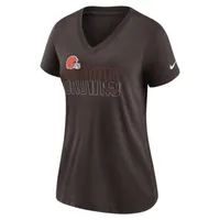 Nike Lockup Split (NFL Cleveland Browns) Women's Mid V-Neck T-Shirt. Nike.com