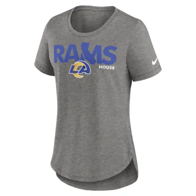 Nike Women's Fashion (NFL Los Angeles Rams) 3/4-Sleeve T-Shirt in Blue, Size: Small | NKNW054N95-06O