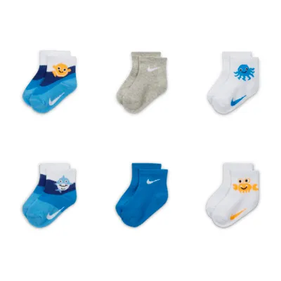 Nike Coral Reef Infant Socks (6 Pairs) Baby Socks. Nike.com