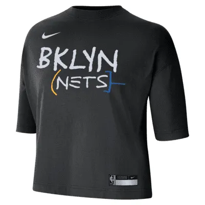 Brooklyn Nets Courtside City Edition Women's Nike NBA T-Shirt. Nike.com
