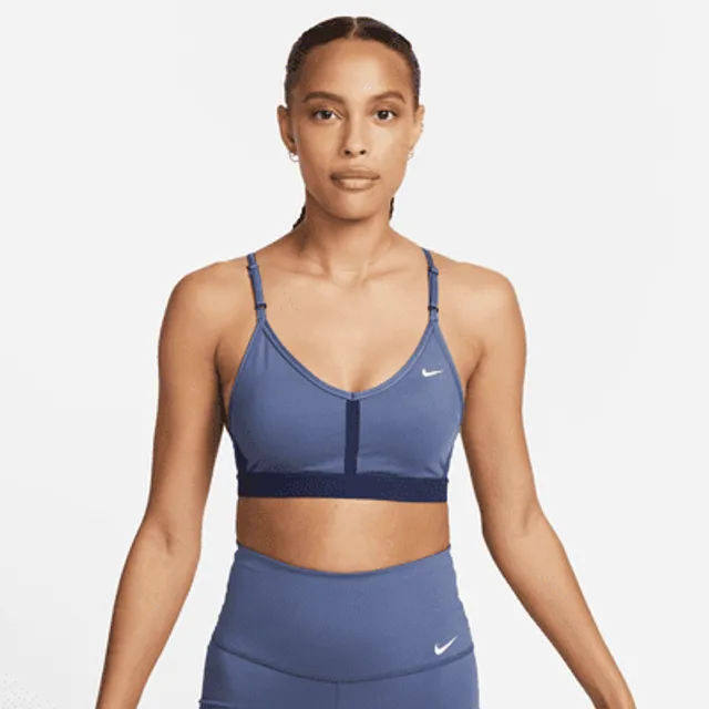 Nike Indy Women s Light-Support 1-Piece Pad V-Neck Leopard Print Bra 