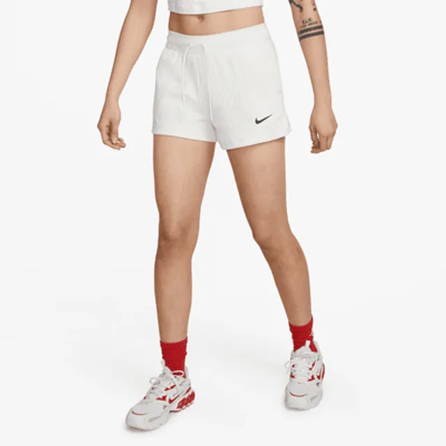 Nike Sportswear Women's High-Waisted Ribbed Jersey Flared Trousers. UK