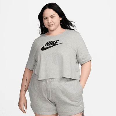 Nike Sportswear Essential Women's Cropped Logo T-Shirt (Plus Size). Nike.com