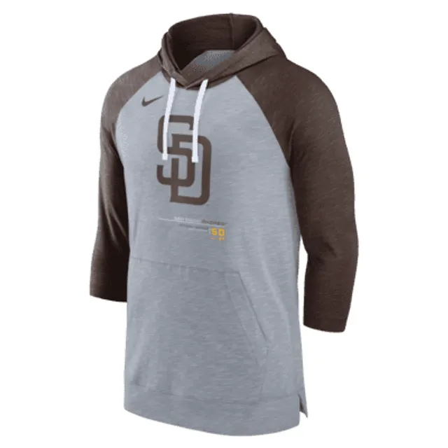 Men's San Diego Padres Nike Brown Logo Therma Performance Pullover Hoodie