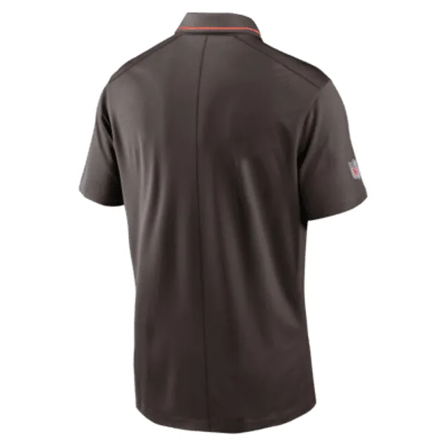 Men's Cleveland Browns Nike Brown Sideline Coach Short Sleeve