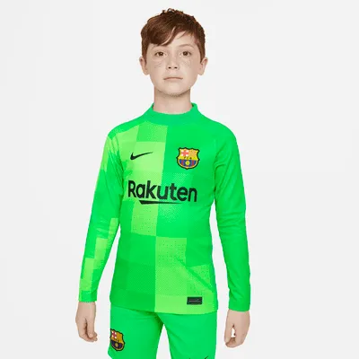 Maillot de football à manches longues FC Barcelona 2021/22 Stadium Gardien but pour Enfant plus âgé. Nike FR