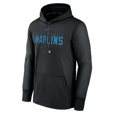 Nike Therma Pregame (MLB Miami Marlins) Men's Pullover Hoodie. Nike.com