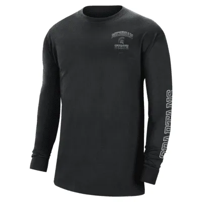 Nike College Max90 (Michigan State) Men's Long-Sleeve T-Shirt. Nike.com