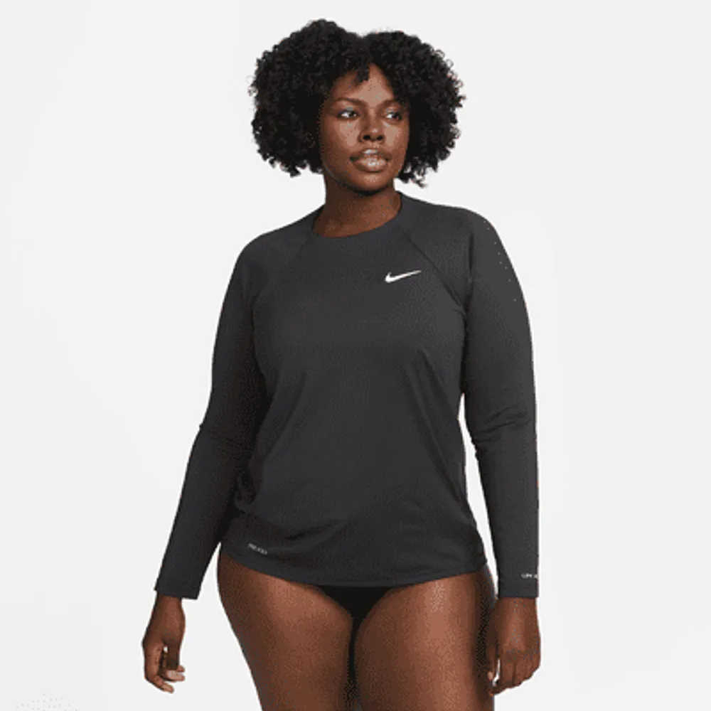 Nike Essential Women's Long-Sleeve Hydroguard Swim Shirt.