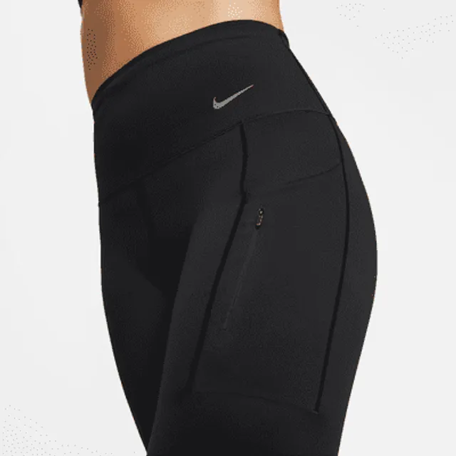 Nike Pro High Rise 7/8 Leggings Women's Black Red DA0570-010 Gym X