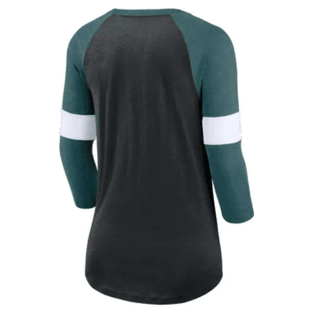 Womens Philadelphia Eagles Grey Static Notch Long Sleeve T Shirt on Sale