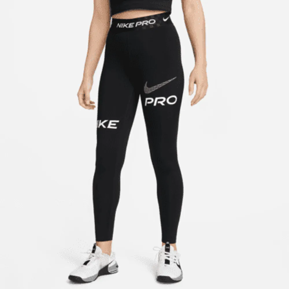Nike Pro Women's Mid-Rise Mesh-Panelled Leggings