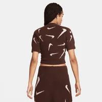 Nike Sportswear Phoenix Cozy Bouclé Women's Slim Short-Sleeve Cropped Knit Top. Nike.com