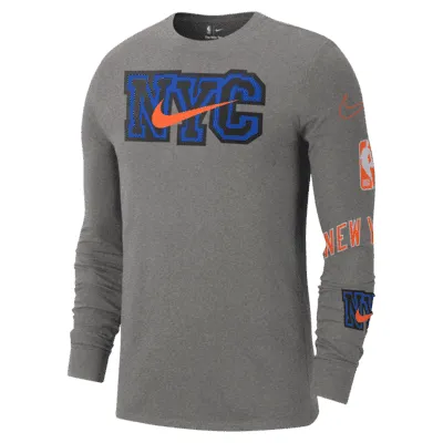 New York Knicks City Edition Men's Nike NBA Long-Sleeve T-Shirt. Nike.com