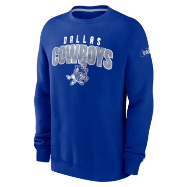 Youth Navy Dallas Cowboys Static Performance Pullover Hoodie