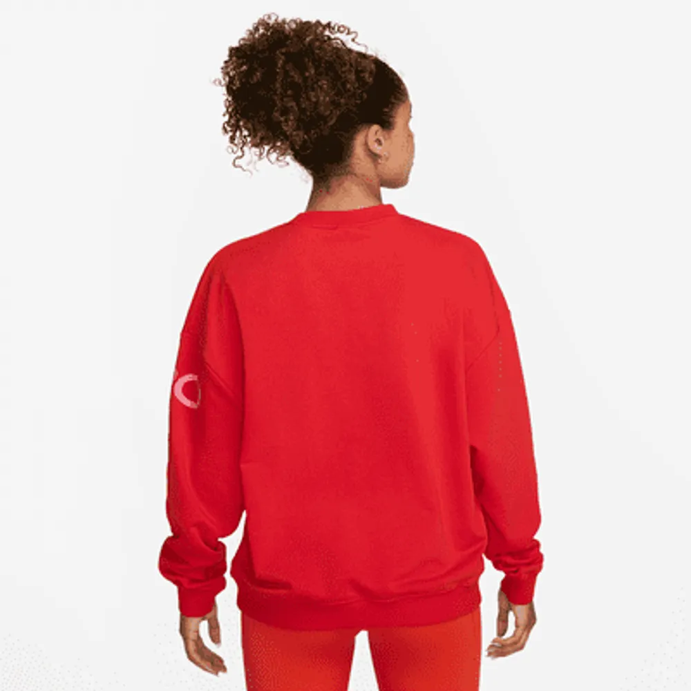 Nike Dri-FIT Get Fit Women's French Terry Graphic Crew-Neck Sweatshirt. Nike.com