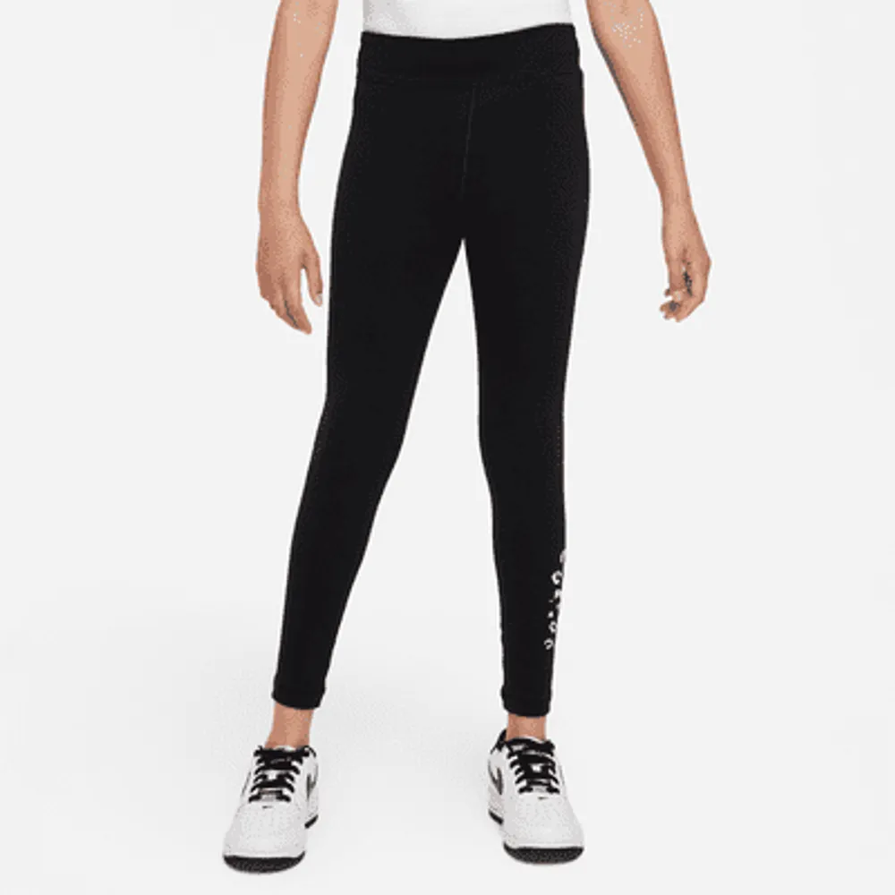 Nike Sportswear Icon Clash Essential Big Kids' (Girls') Mid-Rise Leggings  (Extended Size). Nike.com