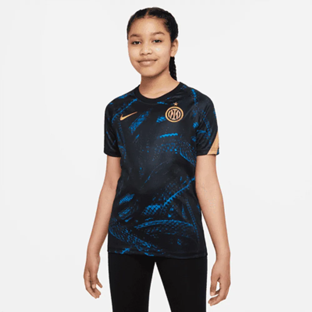 Nike Inter Milan Older Kids' Nike Dri-FIT Pre-Match Football Top. UK