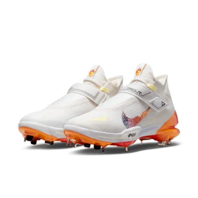 Nike Men's Force Zoom Trout 8 Pro NRG Metal Baseball Cleats, Size 13, White/Red/Orange