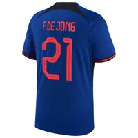 Netherlands National Team 2022/23 Stadium Away (Frenkie de Jong) Big Kids' Nike Dri-FIT Soccer Jersey. Nike.com