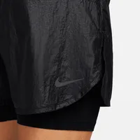 Women's Nike Tempo Luxe Run Division Running Shorts M Gray Black Reflective