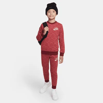 Nike Sportswear Club Fleece Little Kids' Holiday Sweatshirt and Pants Set. Nike.com