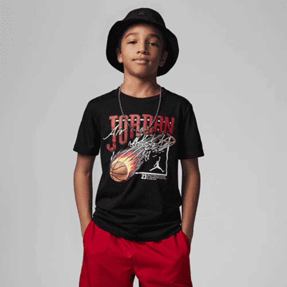 Jordan Fireball Dunk Tee Big Kids' T-Shirt. Nike.com