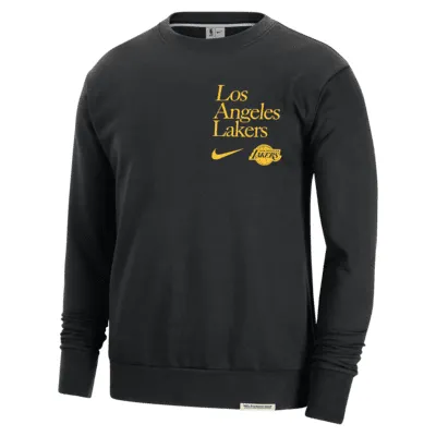 Los Angeles Lakers Standard Issue Men's Nike Dri-FIT NBA Crew-Neck Sweatshirt. Nike.com