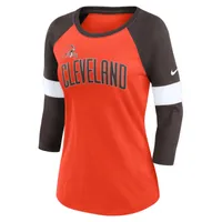 Nike Pride (NFL Cleveland Browns) Women's 3/4-Sleeve T-Shirt. Nike.com
