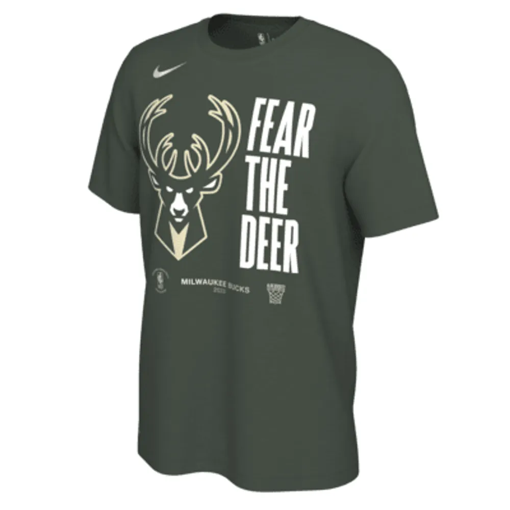 Milwaukee Bucks Men's Nike NBA Playoff Mantra 2023 T-Shirt. Nike.com