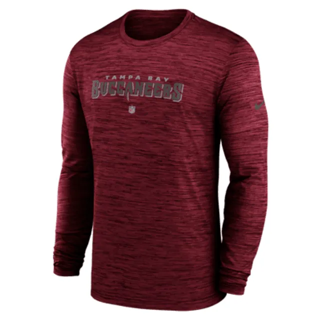 Tampa Bay Buccaneers Nike Sideline Team Velocity Performance Long Sleeve T- Shirt - Heather Gray