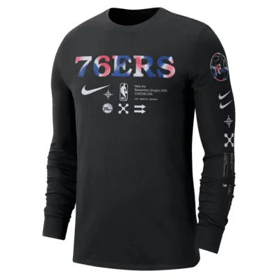 Philadelphia 76ers Men's Nike NBA Long-Sleeve T-Shirt. Nike.com
