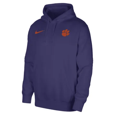 Clemson Club Fleece Men's Nike College Pullover Hoodie. Nike.com