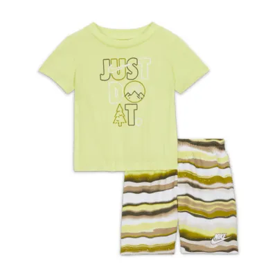 Nike Sportswear "Leave No Trace" Printed Shorts Set Little Kids' 2-Piece Set. Nike.com