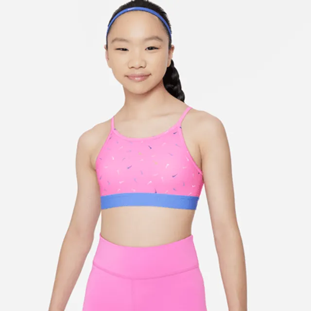 Nike Girl's Trophy Sports Bra Pink Salt/White LG (14-16 Big Kid) CU8250-603