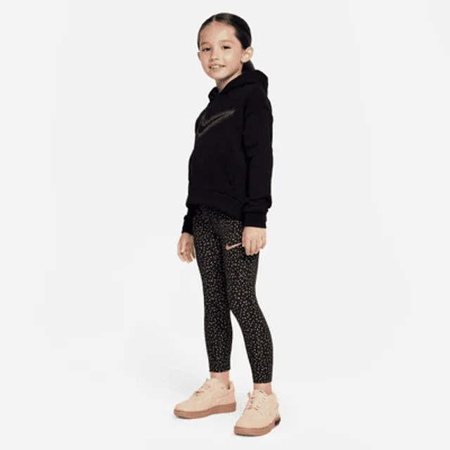 Buy Nike Black/Gold Little Kids Shine Leggings from the Next UK