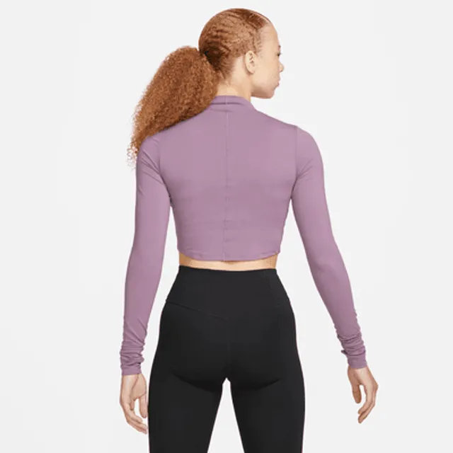 Regata Cropped Nike W Nk Yoga Luxe Crop T Lilás - Compre Agora