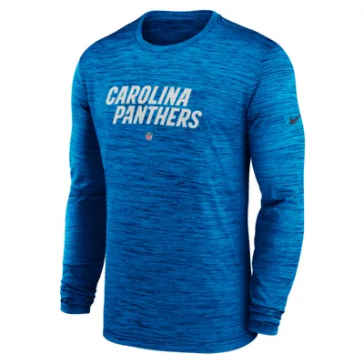 Youth Nike Blue Carolina Panthers Sideline Velocity Performance T-Shirt