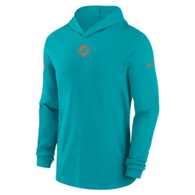 Miami Dolphins Sideline Club Men's Nike NFL Full-Zip Hoodie.