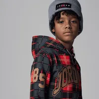 Brooklyn Fleece Plaid Pullover Hoodie Little Kids' Hoodie. Nike.com