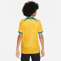 Australia 2022/23 Stadium Home Big Kids' Nike Dri-FIT Soccer Jersey. Nike.com