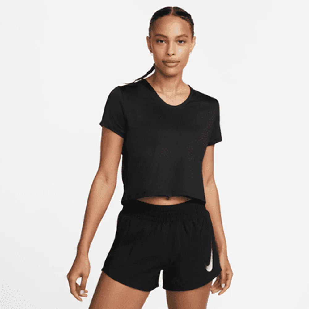 Nike Dri-FIT Women's Ribbed Short-Sleeve Running Top. Nike.com