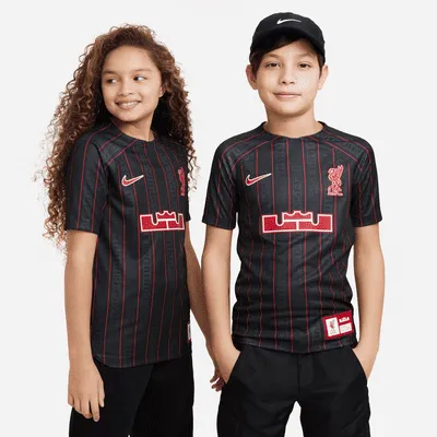 LeBron x Liverpool FC Big Kids' Nike Dri-FIT Stadium Soccer Jersey. Nike.com