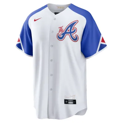 MLB Atlanta Braves City Connect (Hank Aaron) Men's Replica Baseball Jersey. Nike.com