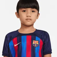 FC Barcelona 2022/23 Home Little Kids' Soccer Kit. Nike.com