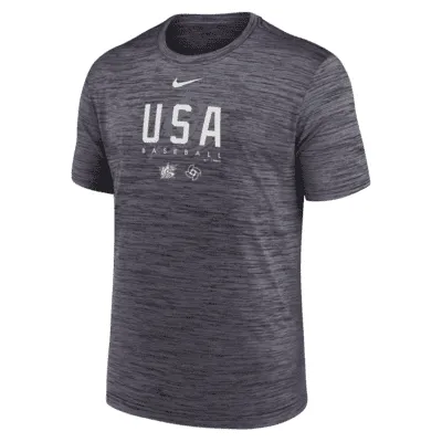 Nike 2023 World Baseball Classic Velocity (USA Baseball) Men's T-Shirt. Nike.com